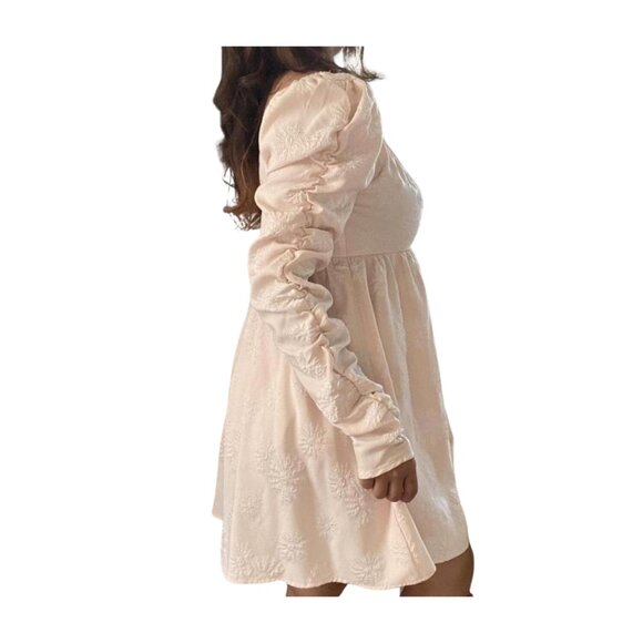 Long sleeve pink Babydoll Dress - Picture 4 of 6